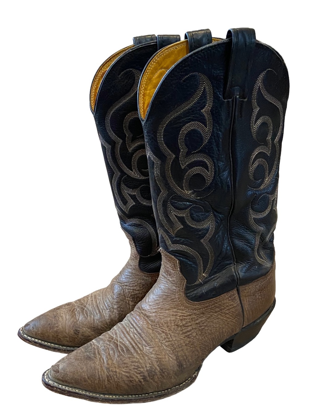 Vintage Nocona Men’s Leather Western Cowboy Boots